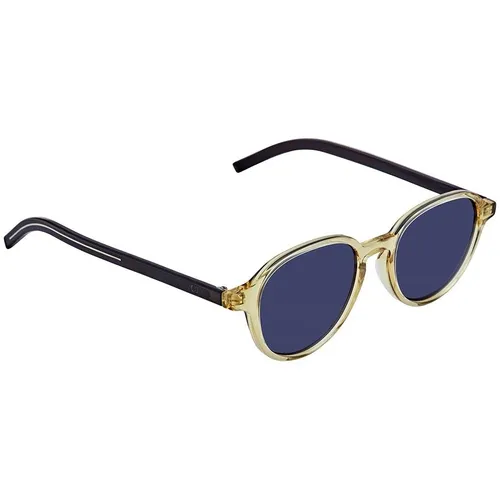 Kính mắt Dior Nam - Kính Mát Dior Homme Black Tie Blue Avio Round Men's Sunglasses BLACKTIE240S 071C 50 - Vua Hàng Hiệu